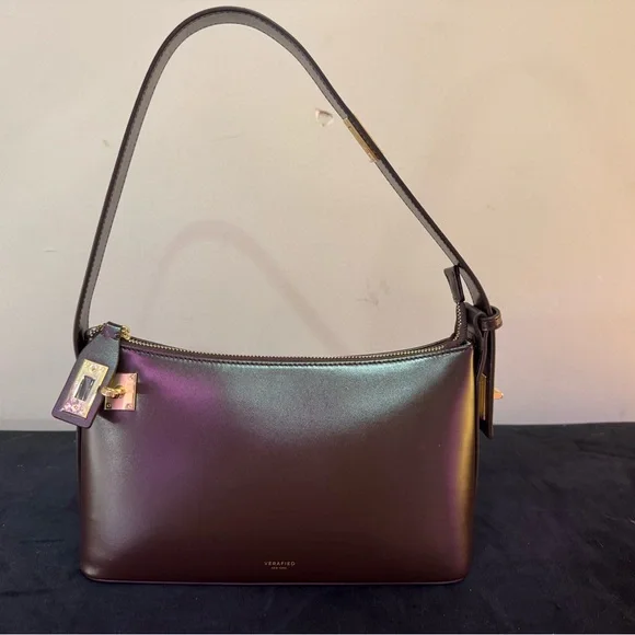 Verafied Chocolate Brown Shoulder Bag - Picture 1 of 7